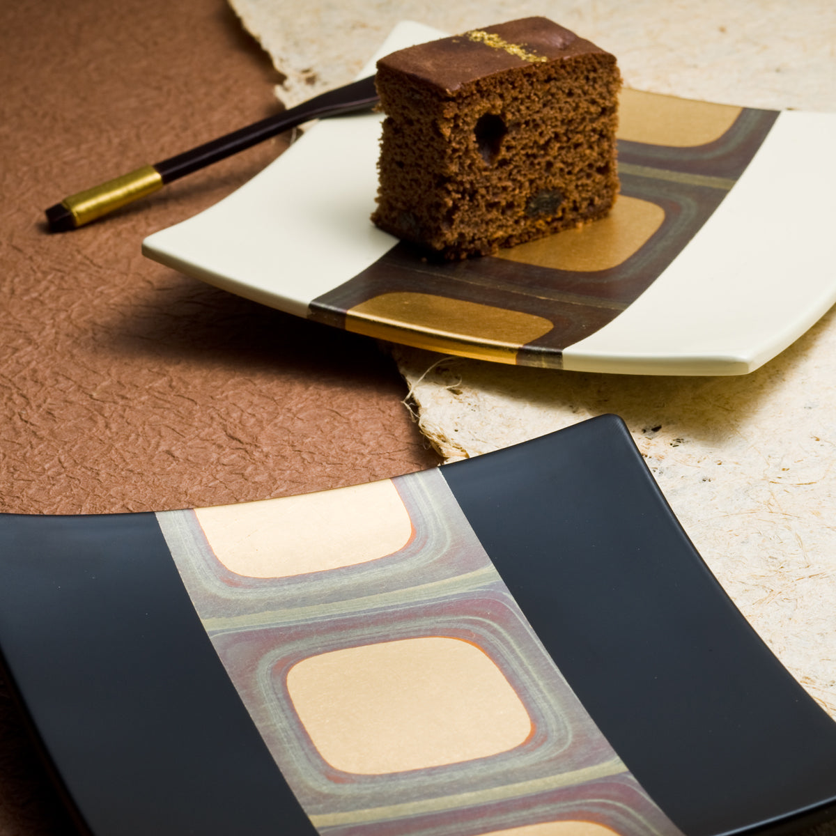 Kodai haku - Plato cuadrado L - Negro