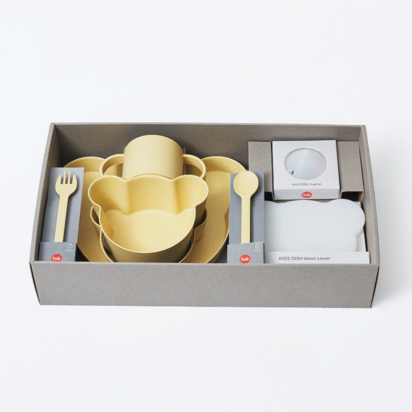 tak. BIO Kids Dish Set - Bear Yellow