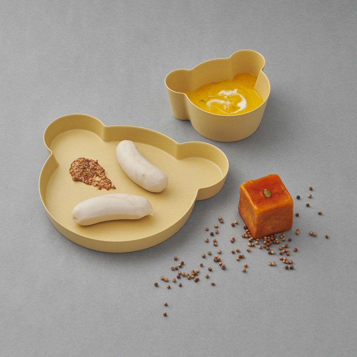 tak. BIO Kids Dish Set - Bear Coral