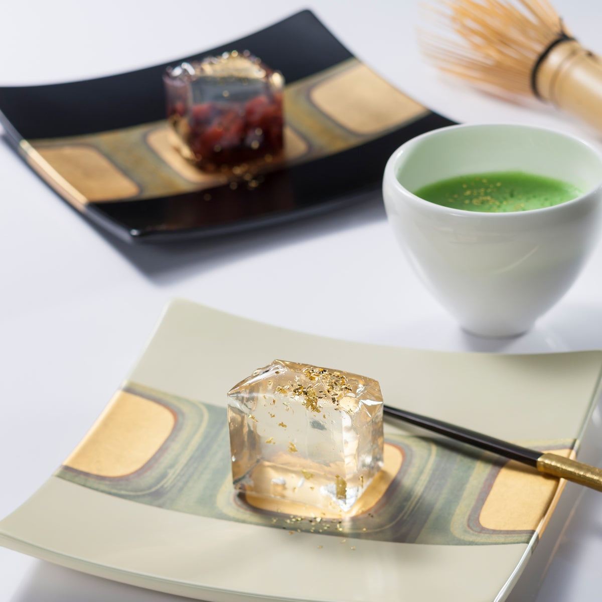 Kodai haku - Assiette carrée S - Lot de 2 noir