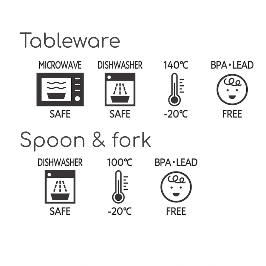 tak. Kids Dish Set - Standard Gray