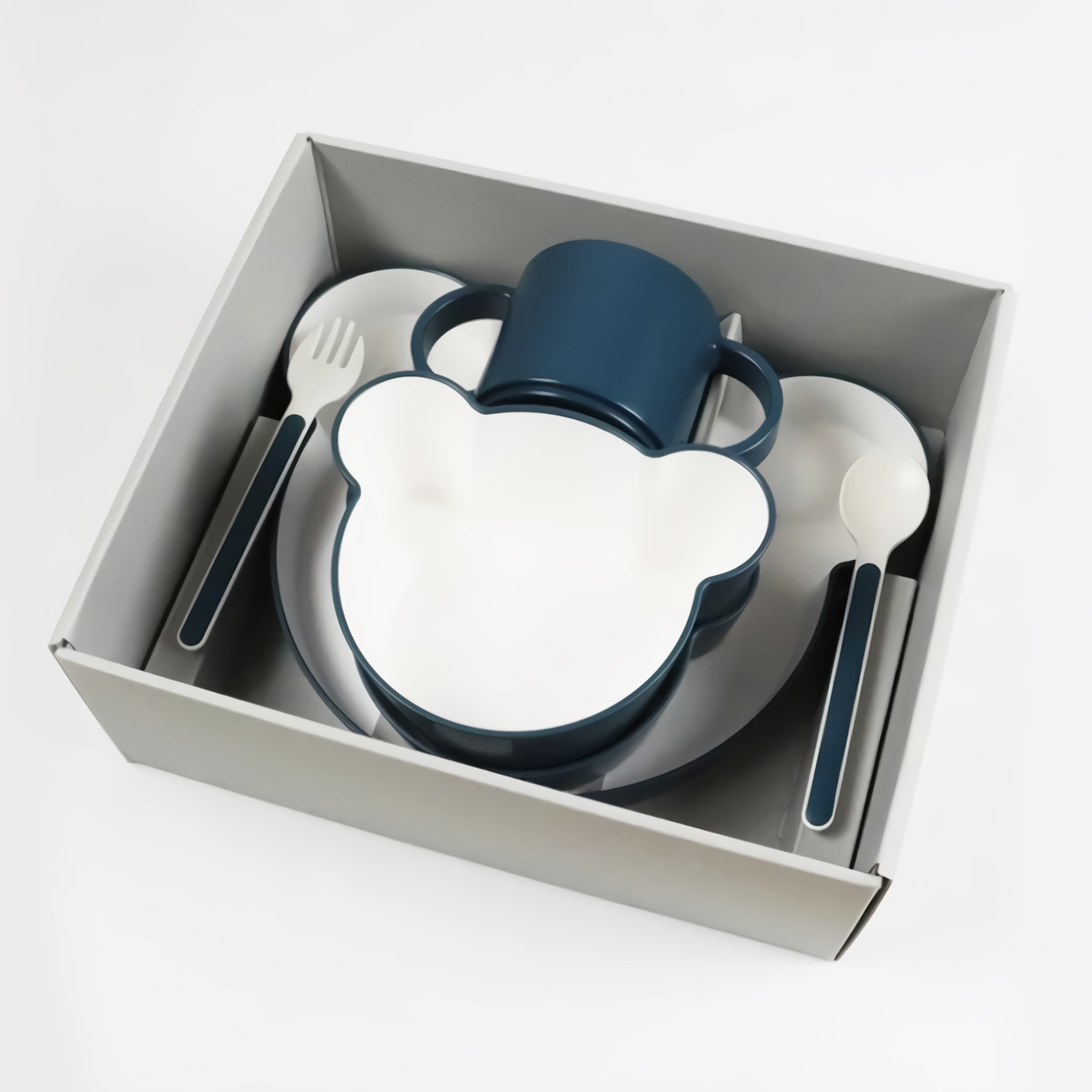 tak. Kids Dish Set - Bear navy