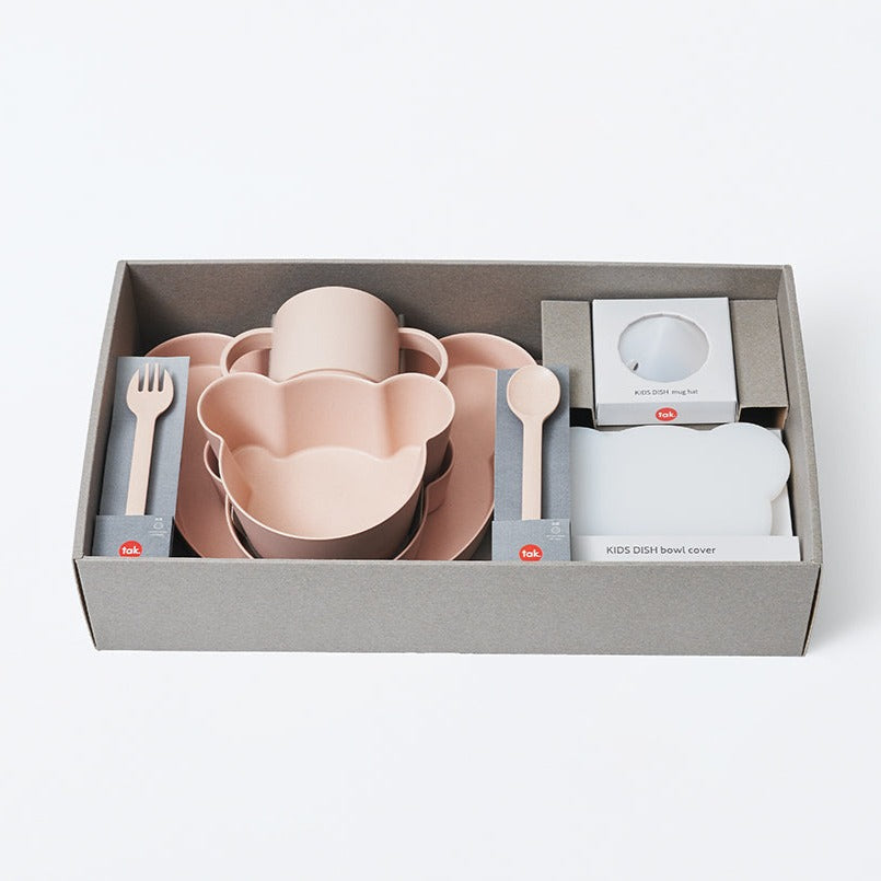 tak. BIO Kids Dish Set  - Bear White