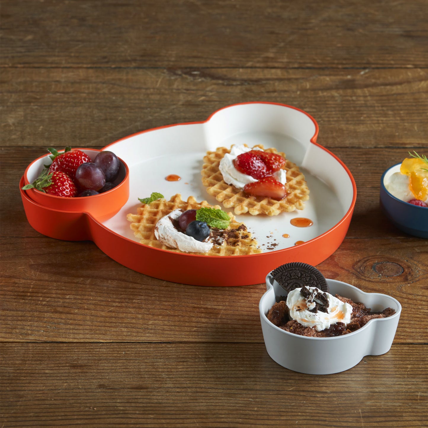 tak. Kids Dish Set - Bear Orange