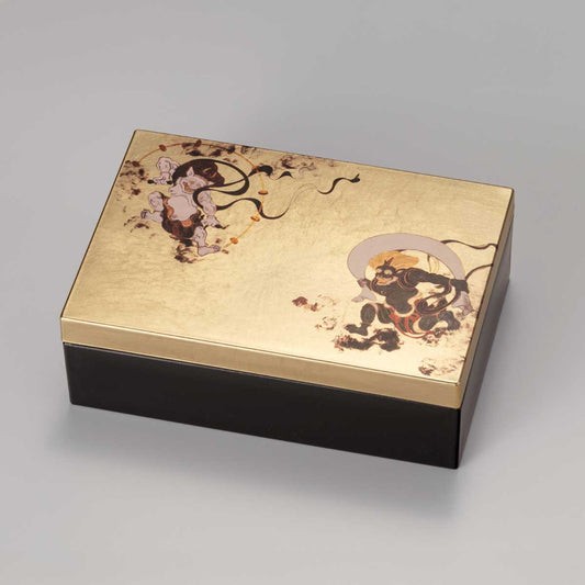 Gold Leaf Art Accessory Box – The Wind God and Thunder God
