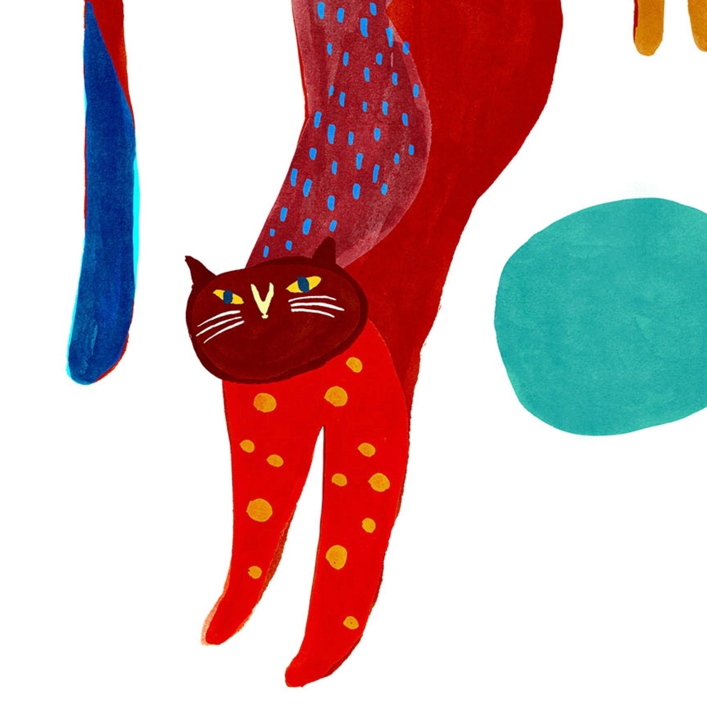 "Story of cats" - Handstand red cat